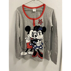 MICKEY & MINNIE PJ TOP SIZE XS